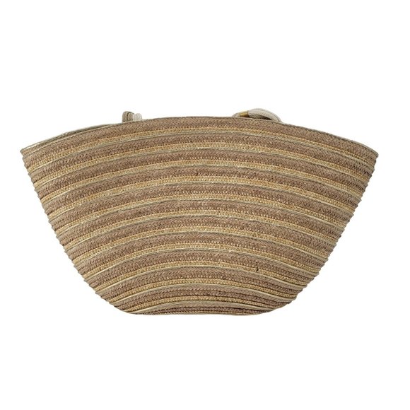 Beach Bucket Bag Tote with Multi Color Rope Handles Used - Picture 5 of 11